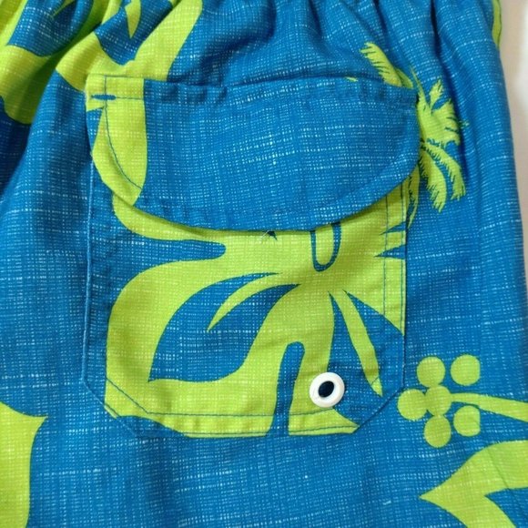 FireFly Size XL Extra Large Blue Green Floral Board Shorts - Picture 3 of 11